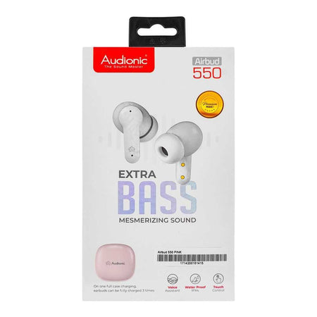 Audionic Quad Mic ENC Environmental Noise Cancellation Earbuds, Pink, Airbud-550 - Image 4