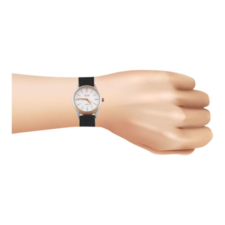 Omax Women's Rose Gold Round Dial With Plain Strap Analog Watch, 00PR0008NB03 - Image 2