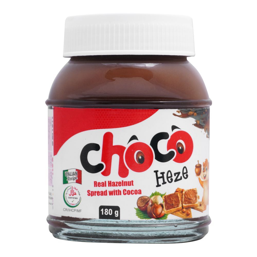 Milkyz Food Choco Heze Hazelnut With Cocoa Spread, 180g - Main Image