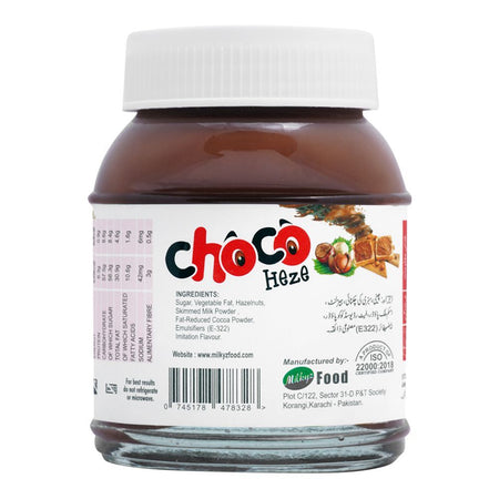 Milkyz Food Choco Heze Hazelnut With Cocoa Spread, 180g - Image 2