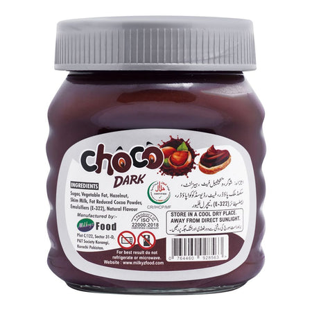 Milkyz Food Choco Dark Chocolate With Hazelnut Spread, 350g - Image 2