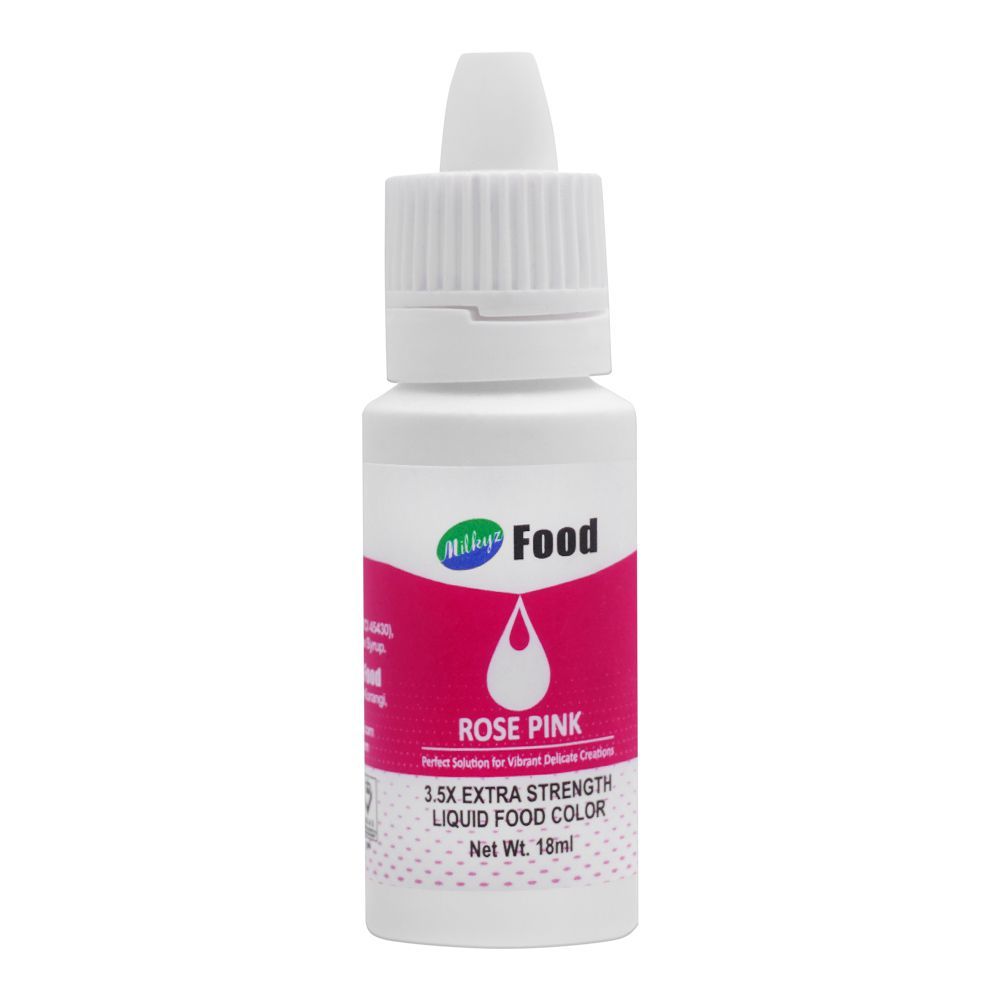 Milkyz Food Color, Rose Pink, 18ml - Main Image
