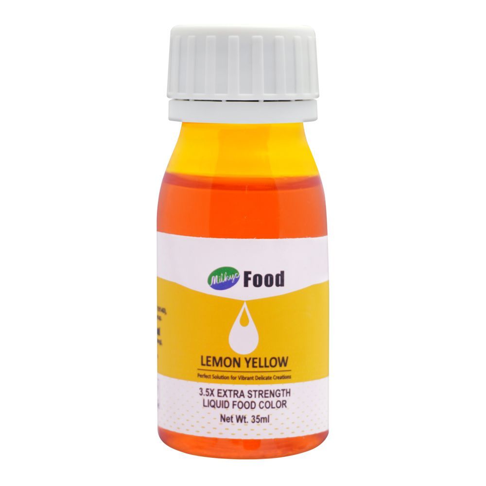 Milkyz Food Color, Lemon Yellow, 35ml - Main Image