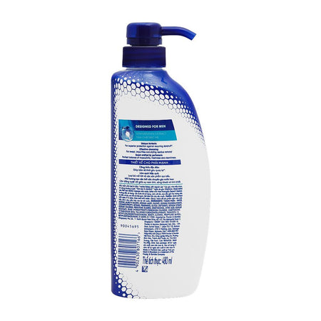 Head & Shoulders Ultra Men Cool Menthol Anti-Dandruff Shampoo, 480ml - Image 2