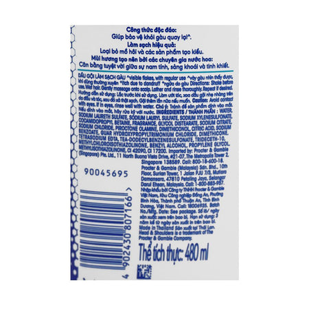 Head & Shoulders Ultra Men Cool Menthol Anti-Dandruff Shampoo, 480ml - Image 3