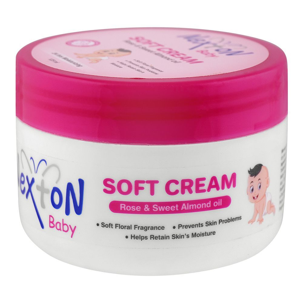 Nexton Baby Rose & Sweet Almond Oil Soft Cream, 125ml - Main Image