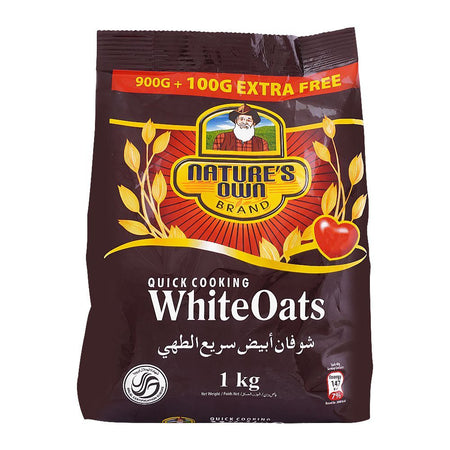 Nature's Own White Oats, 1 KG Pouch - Main Image