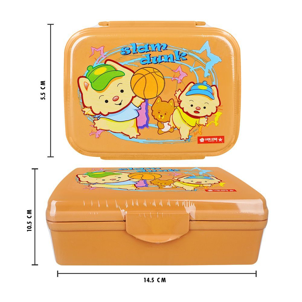 Lion Star Plastic Enzo Clip Lunch Box, 5.7in (H) x 4.1in (W) x 2.2in (D), Brown, SB-33 - Image 4