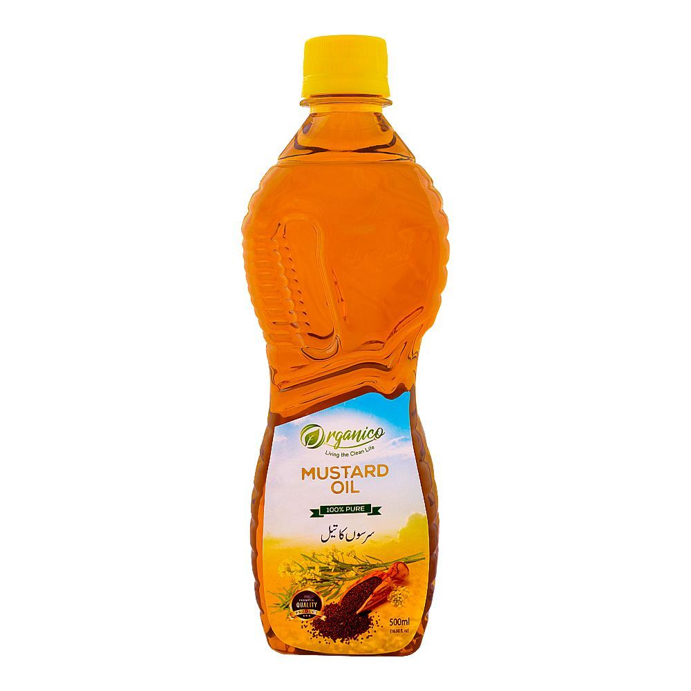 Organico Mustard Oil, 500ml Bottle - Main Image