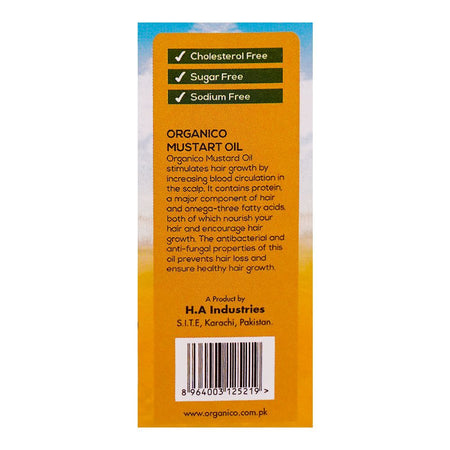 Organico Mustard Oil, 500ml Bottle - Image 3