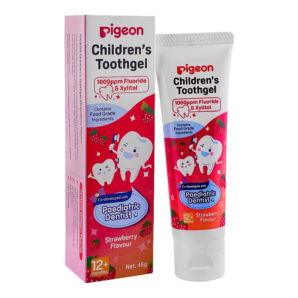 Pigeon Strawberry Flavor Children's Tooth Gel, H79565, 45g - Main Image