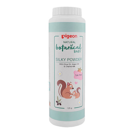 Pigeon Natural Botanical Baby Silky Powder With Olive Oil, Argan Oil & Chamomile, 125g - Main Image