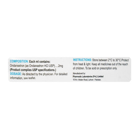 Pharmedic Pharmaceuticals Onset IM-IV Injection 8mg 4ml - Image 2