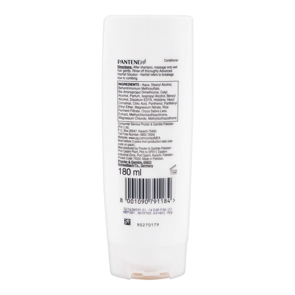 Pantene Advanced Hair Fall Solution Anti Hair Fall Conditioner, 190ml - Image 2