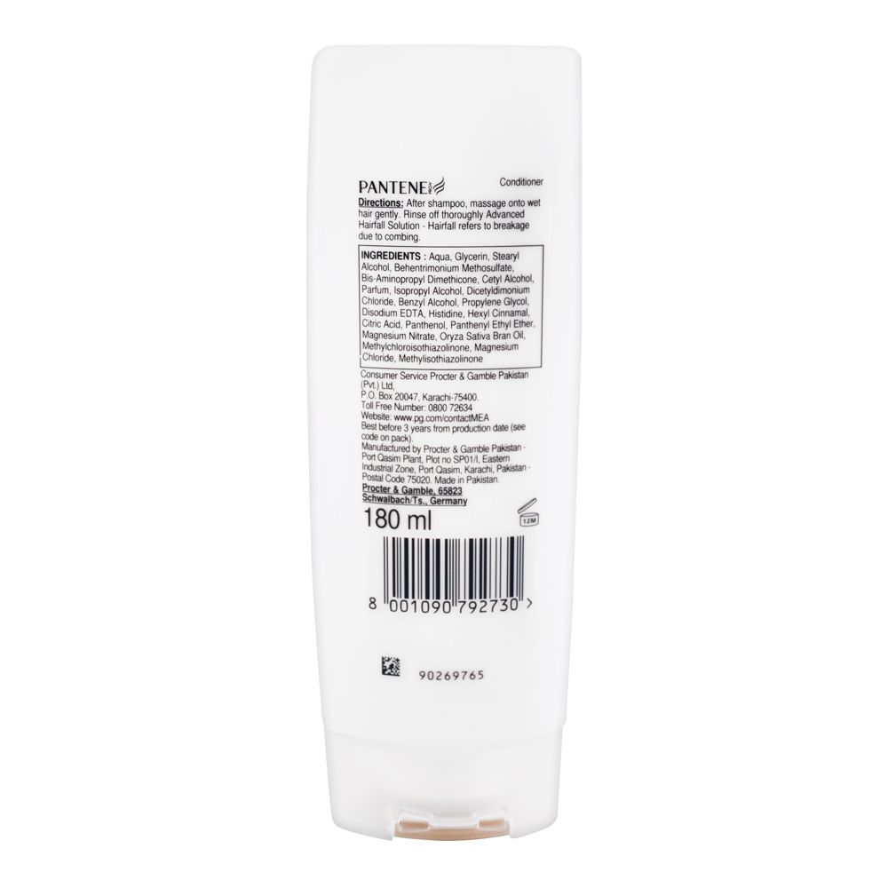 Pantene Advanced Hair Fall Solution + Smooth & Strong Conditioner, 190ml - Image 2