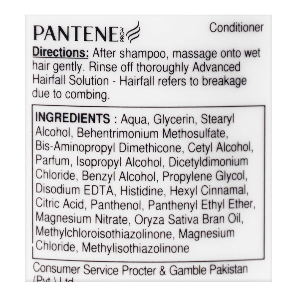 Pantene Advanced Hair Fall Solution + Smooth & Strong Conditioner, 190ml - Image 3