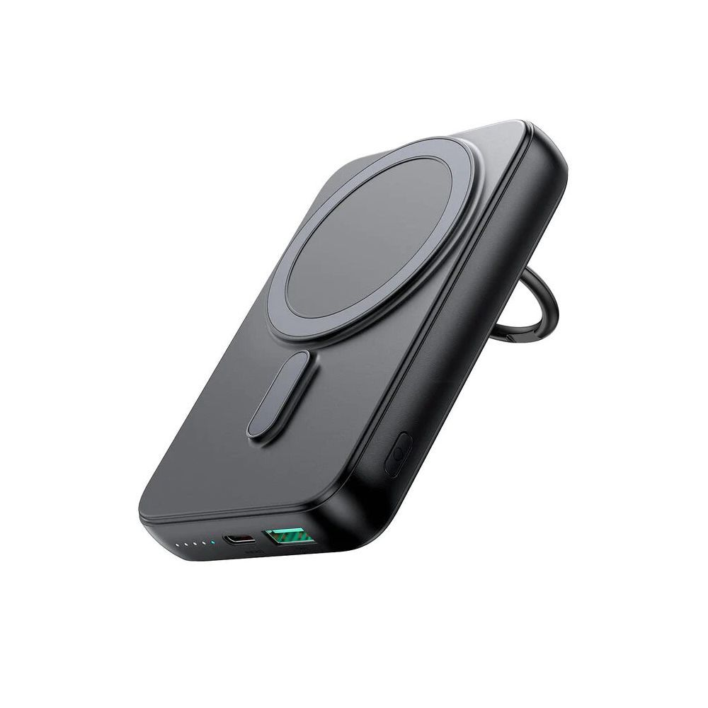 Joyroom 20W Mini Magnetic Wireless 10000 mAh Power Bank With Ring Holder, Black, JR-W050 - Main Image