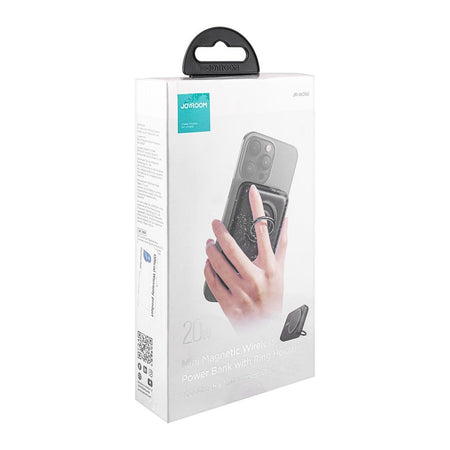 Joyroom 20W Mini Magnetic Wireless 10000 mAh Power Bank With Ring Holder, Black, JR-W050 - Image 2