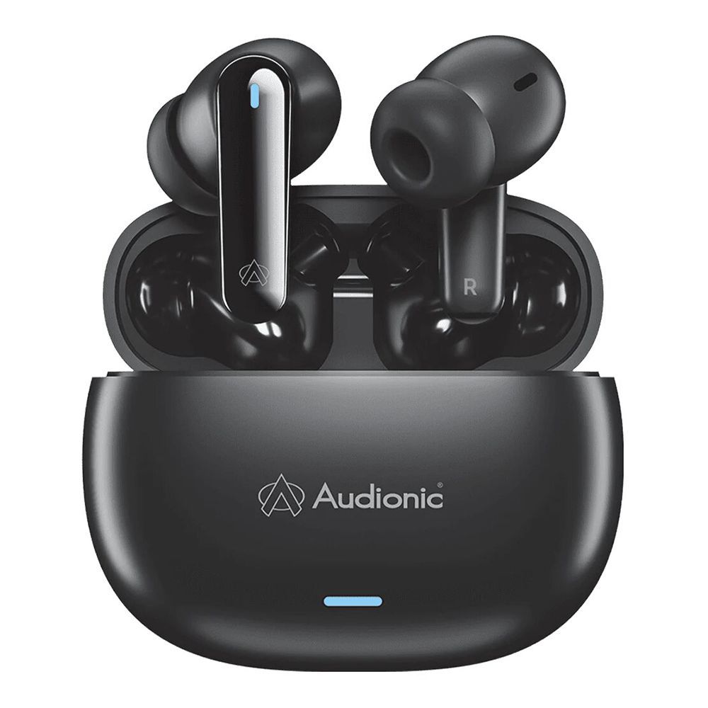 Audionic Quad Mic ENC Environmental Noise Cancellation Wireless Earbuds, Airbud-425, Black - Main Image