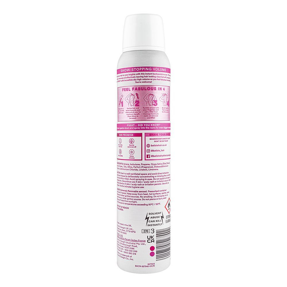 Batiste XXL Stylist Volume Instant Volume Dry Shampoo, 200ml - Image 2