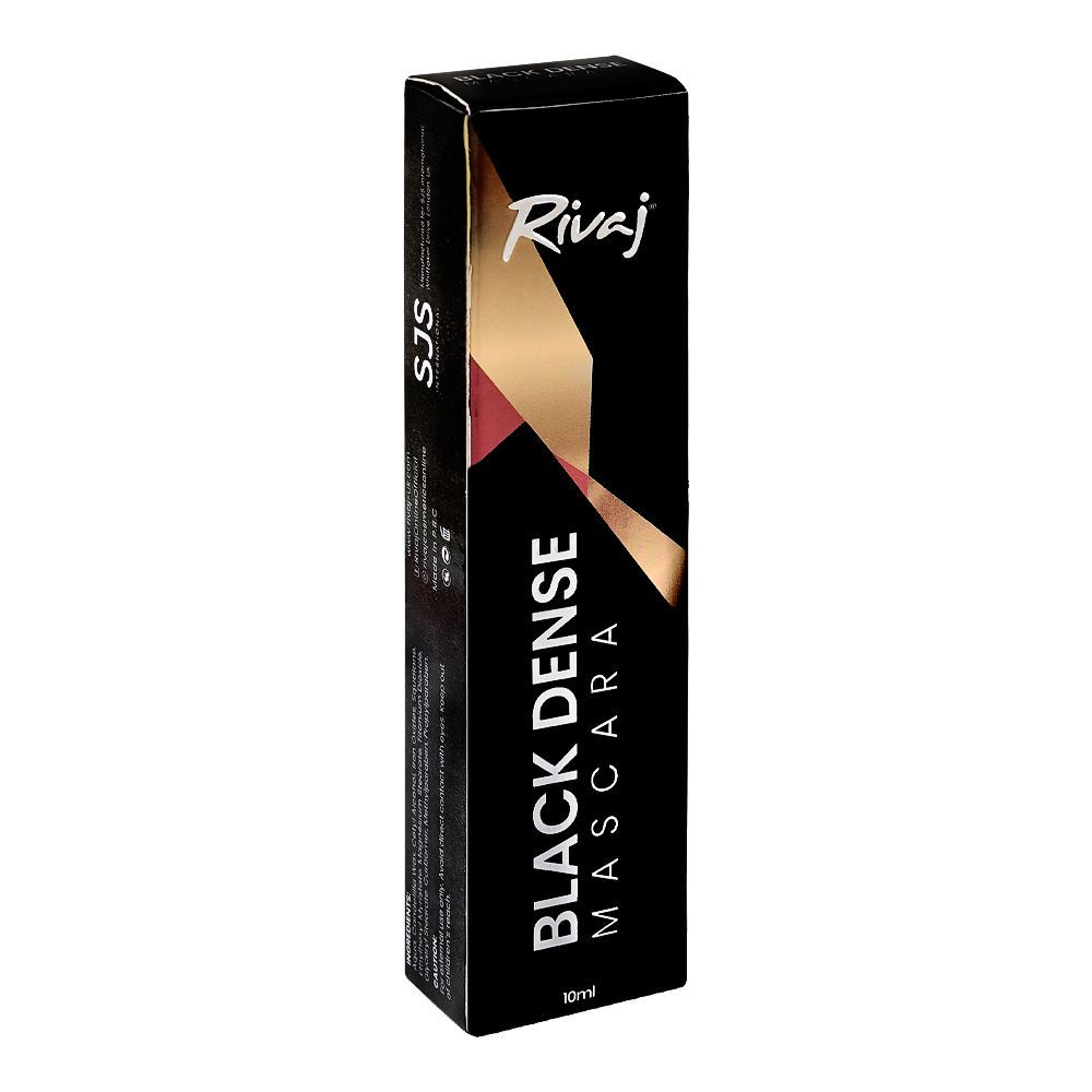 Rivaj Black Dense Mascara, 10ml - Image 2