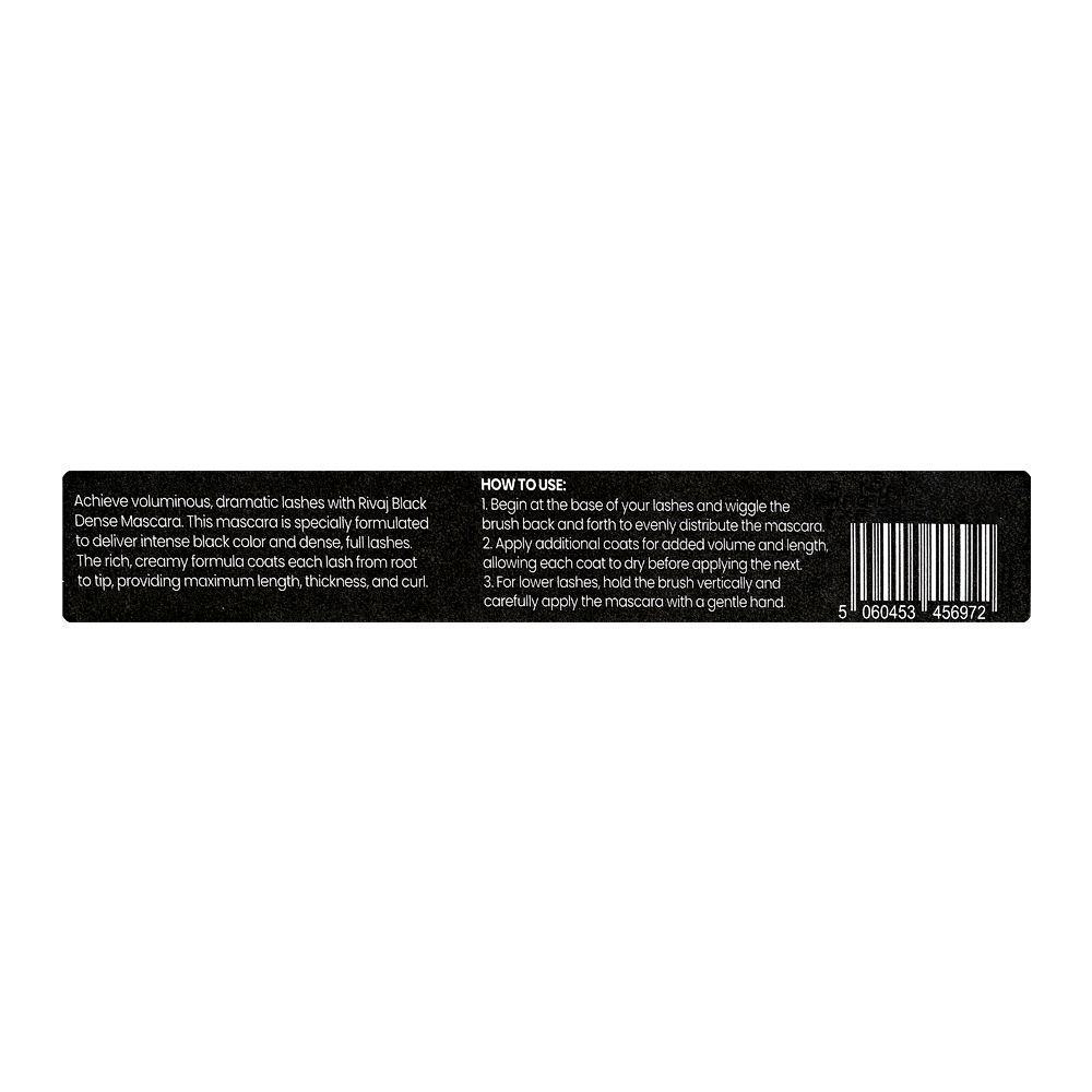 Rivaj Black Dense Mascara, 10ml - Image 4