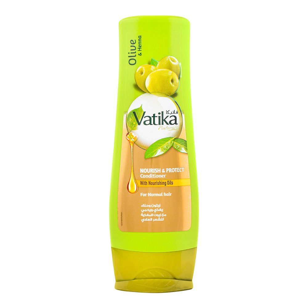 Dabur Vatika Olive & Henna Nourish & Protect Nourishing Oils Conditioner, For Normal Hair, 180ml - Main Image