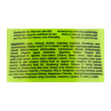 Dabur Vatika Cactus & Gergir Hair Fall Control Nourishing Oils Conditioner, For Weak Hair, 180ml - Image 3