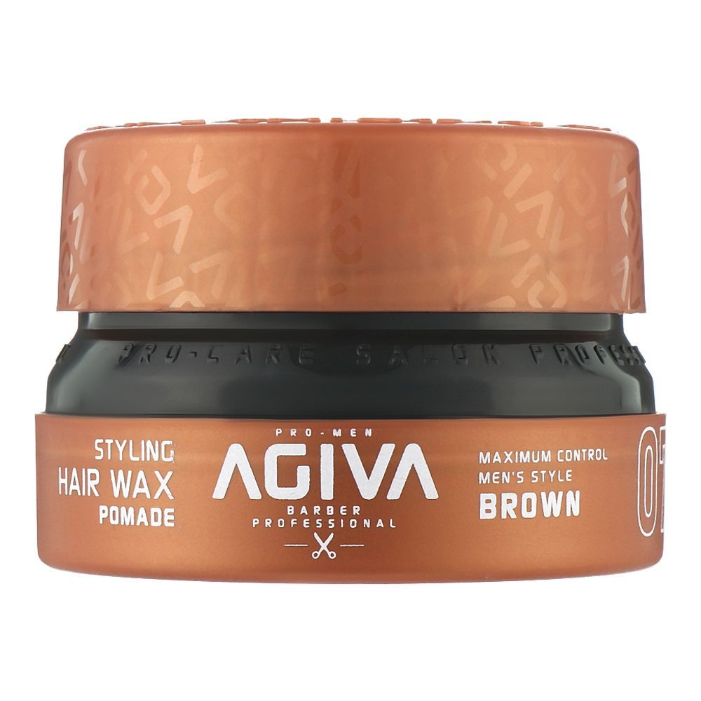 Agiva Professional Maximum Control Styling Hair Wax, 07 Pomade Brown, 155ml - Main Image