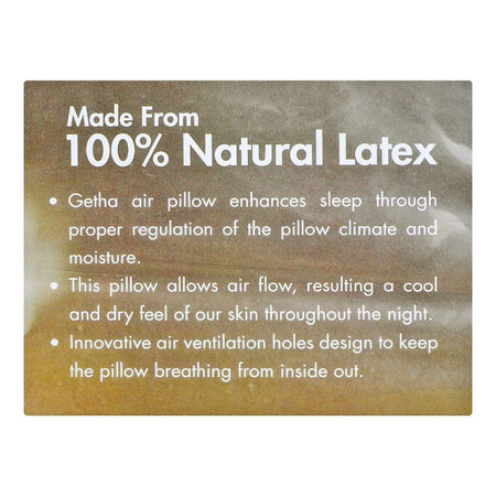 Getha 100% Natural Latex Air Pillow, 65 x 38 x 15 cm - Image 3