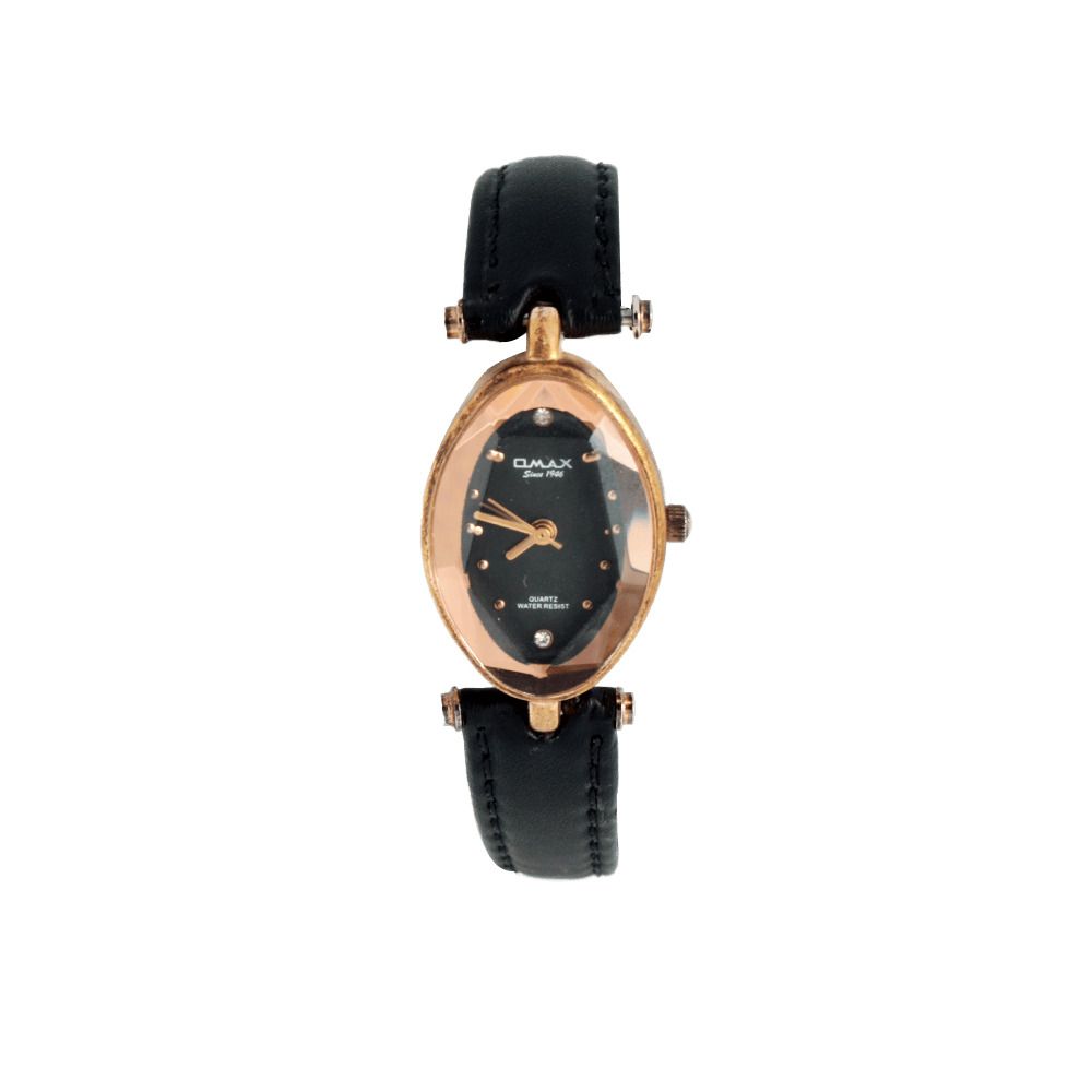 Omax Women's Black Strap & Diamond Dial Analog Watch, 00CT77746P02 - Main Image