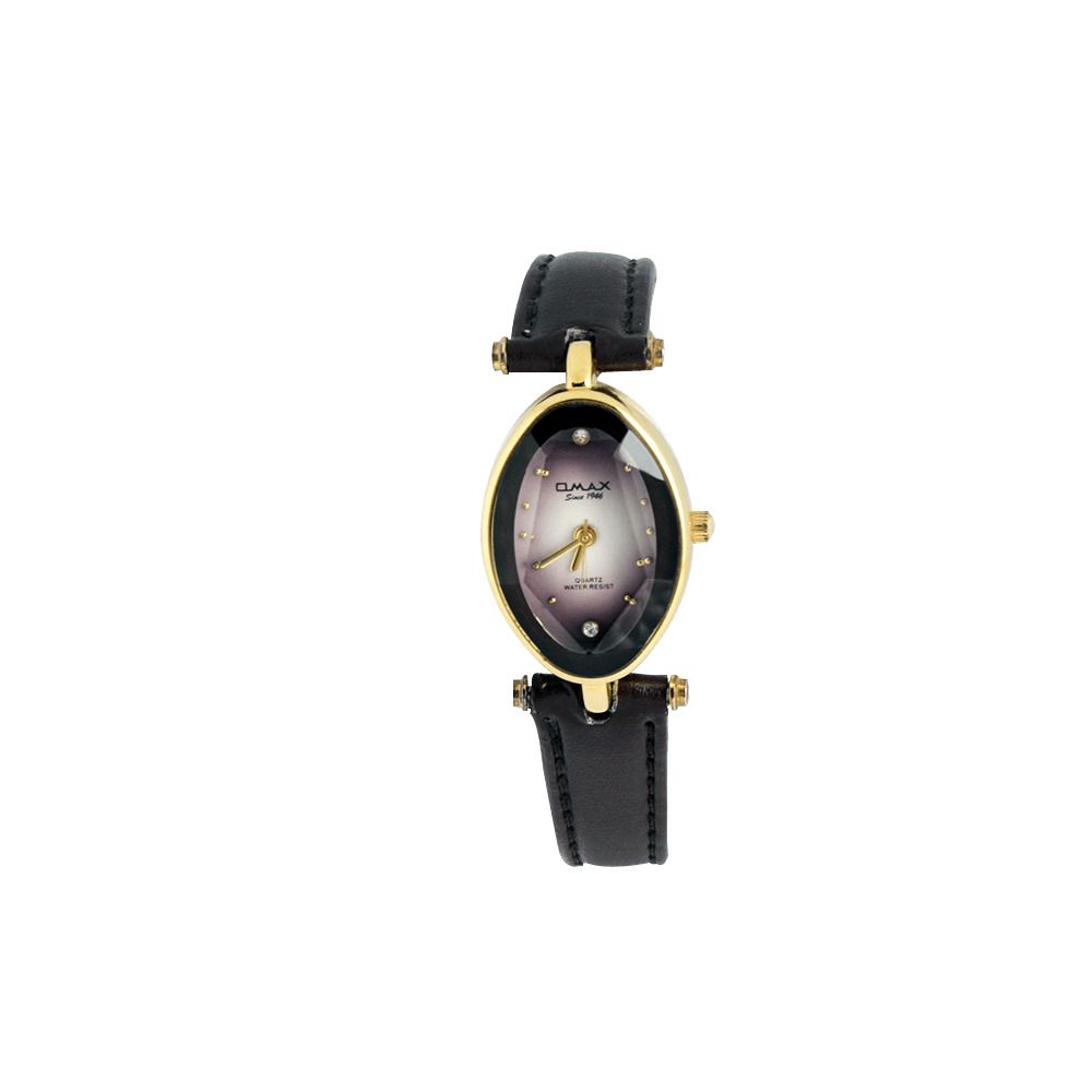 Omax Women's Brown Strap & Purple Dial Analog Watch, 00CT7774QB1D - Main Image