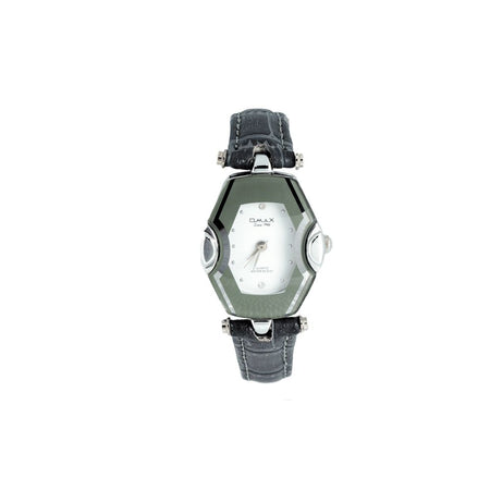 Omax Women's Black Strap & Grey Square Dial Analog Watch, 00CE0026IJ43 - Main Image