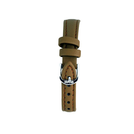 Omax Women's Brown Strap & White Square Dial Analog Watch, 00CE0026IQ43 - Image 3
