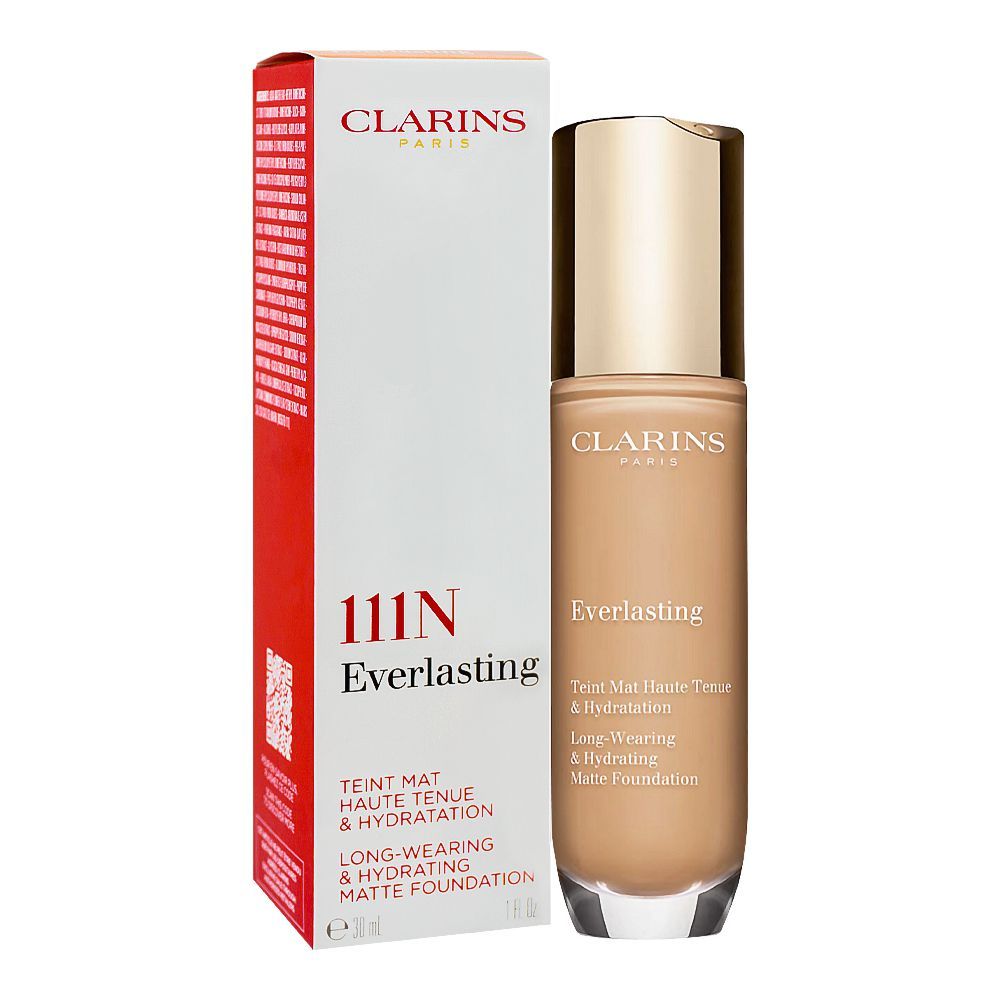Clarins Paris Everlasting Long-Wearing & Hydrating Matte Foundation, 111N Auburn - Main Image