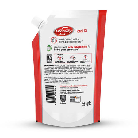 Lifebuoy Total Protect With Vitamin Hand Wash  900ml Pouch Refill  Save Up To Rs.350/- - Image 2