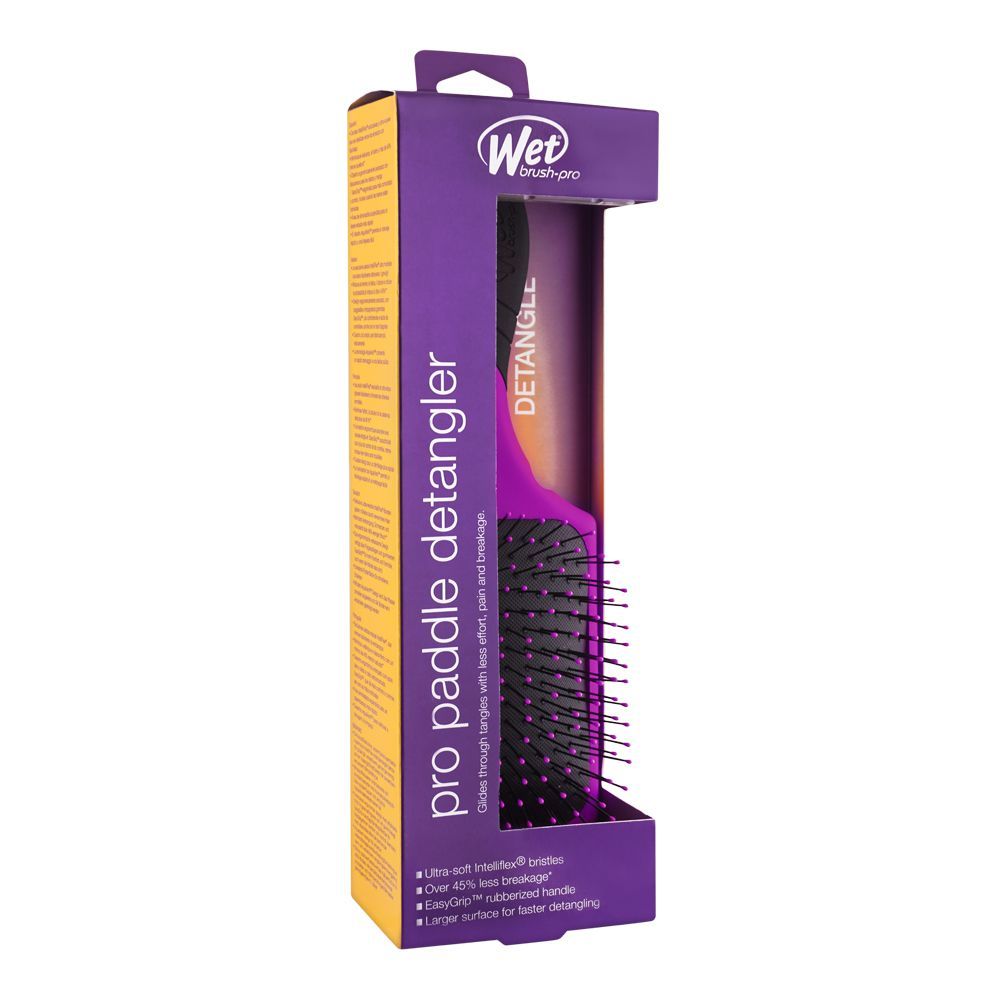 Wet Brush Pro Paddle Detangler Hair Brush, Purple, BWP831PURPNW - Image 3