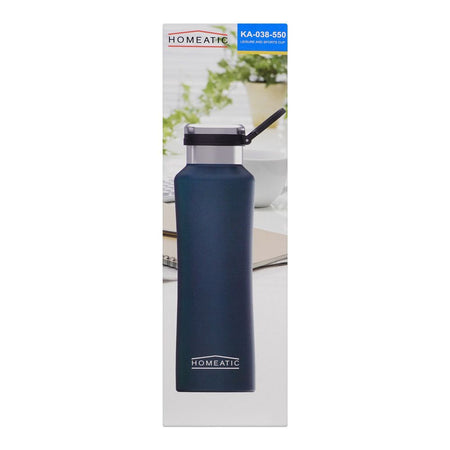 Homeatic Steel Water Bottle, 550ml Capacity, Pink, KA-038 - Image 4