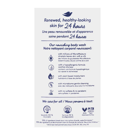 Dove Sensitive Skin Hypoallergenic 24HR Micro Moisture Body Wash, 591ml - Image 3