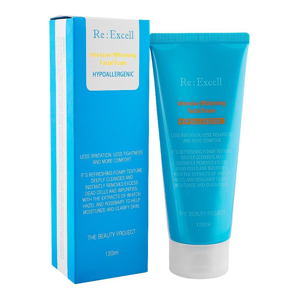 Re : Excell Hypo Allergenic Intensive Whitening Facial Foam, 130ml - Main Image