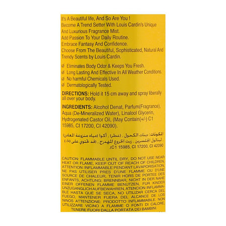 Louis Cardin Rose Vanilla Fine Fragrance Mist, 250ml - Image 3