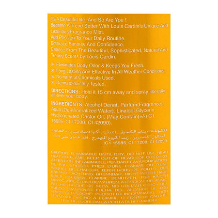 Louis Cardin Dream Night Fine Fragrance Mist, 250ml - Image 3