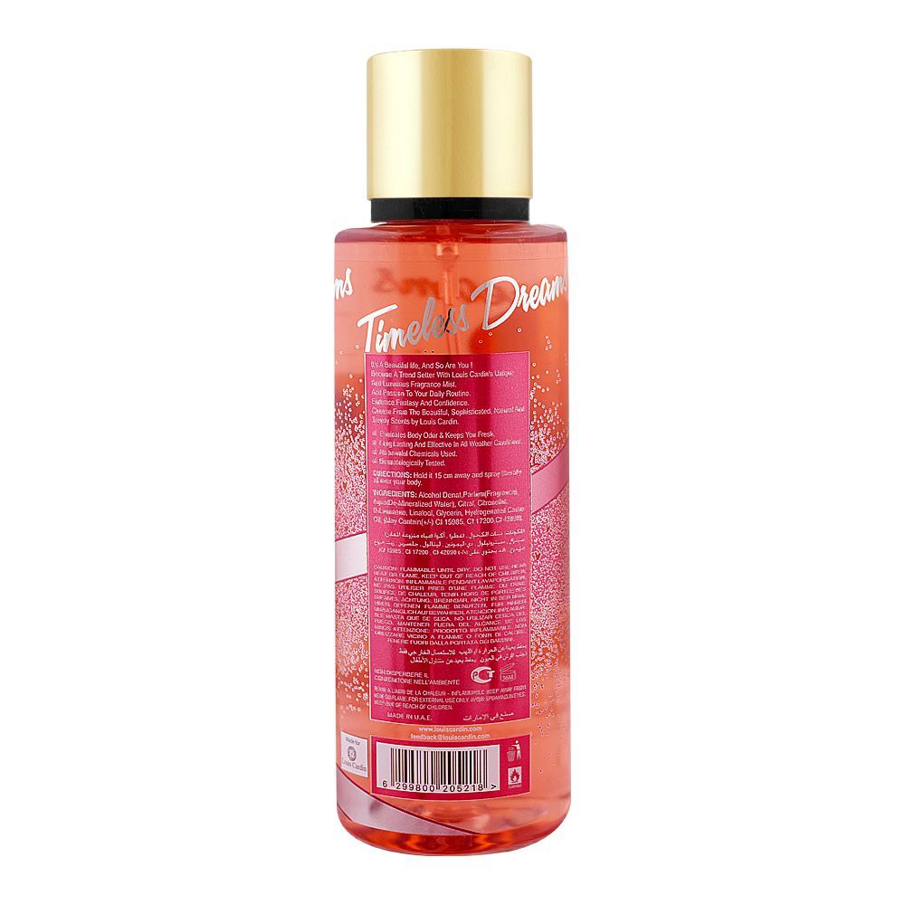 Louis Cardin Timeless Dreams Fine Fragrance Mist, 250ml - Image 2