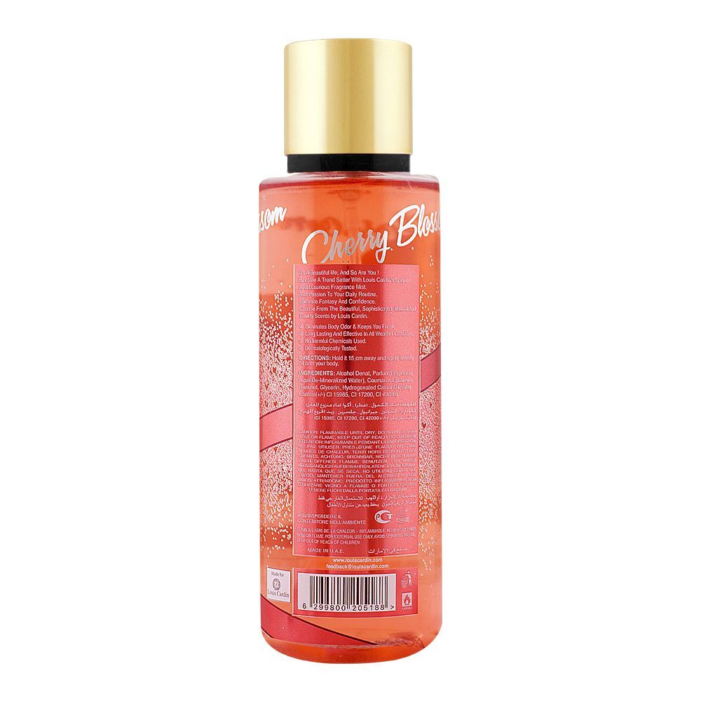 Louis Cardin Cherry Blossom Fine Fragrance Mist, 250ml - Image 2