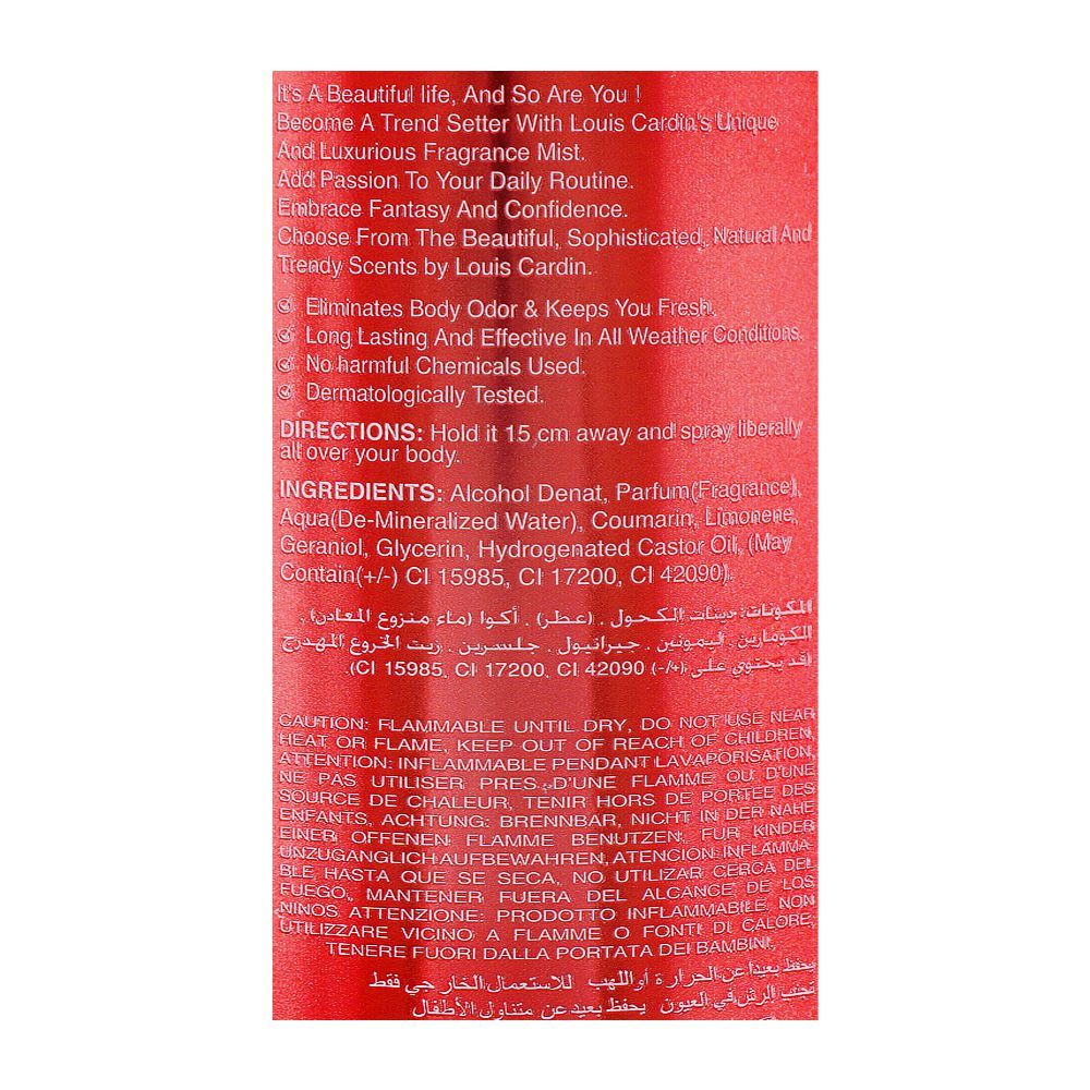 Louis Cardin Cherry Blossom Fine Fragrance Mist, 250ml - Image 3