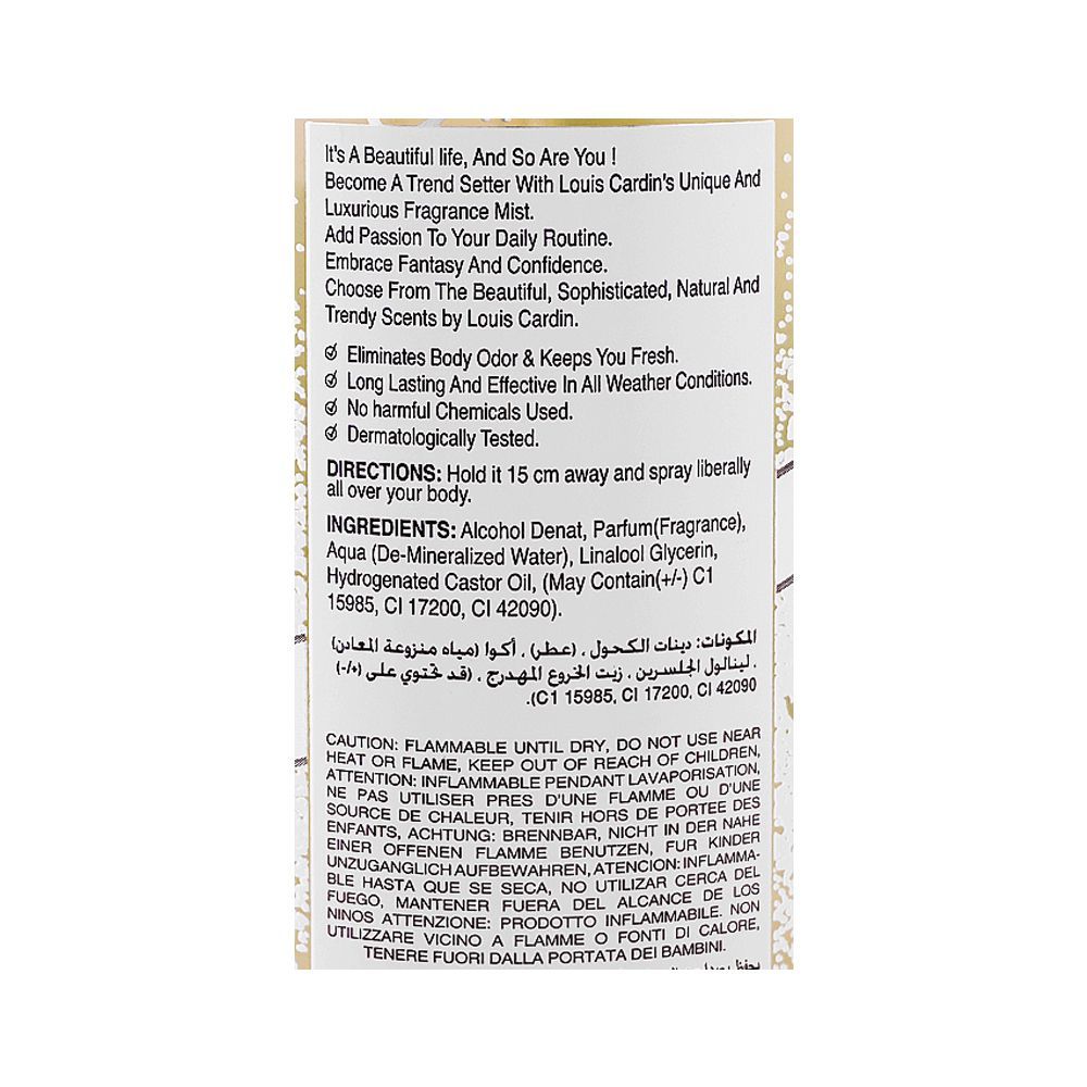 Louis Cardin Orchids Fine Fragrance Mist, 250ml - Image 3