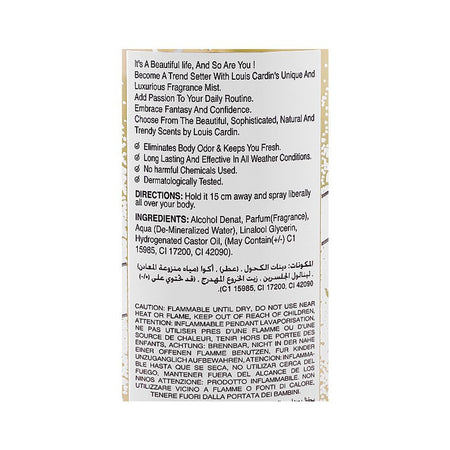 Louis Cardin Orchids Fine Fragrance Mist, 250ml - Image 3