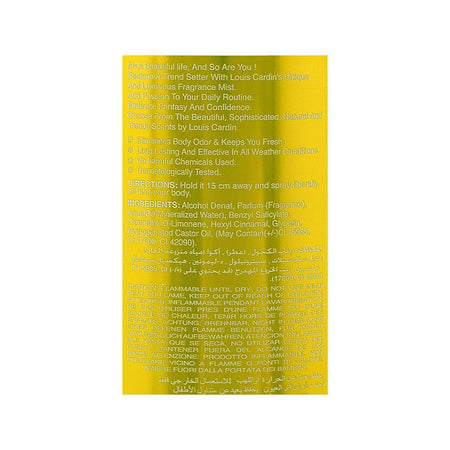 Louis Cardin Chamomile Fine Fragrance Mist, 250ml - Image 3