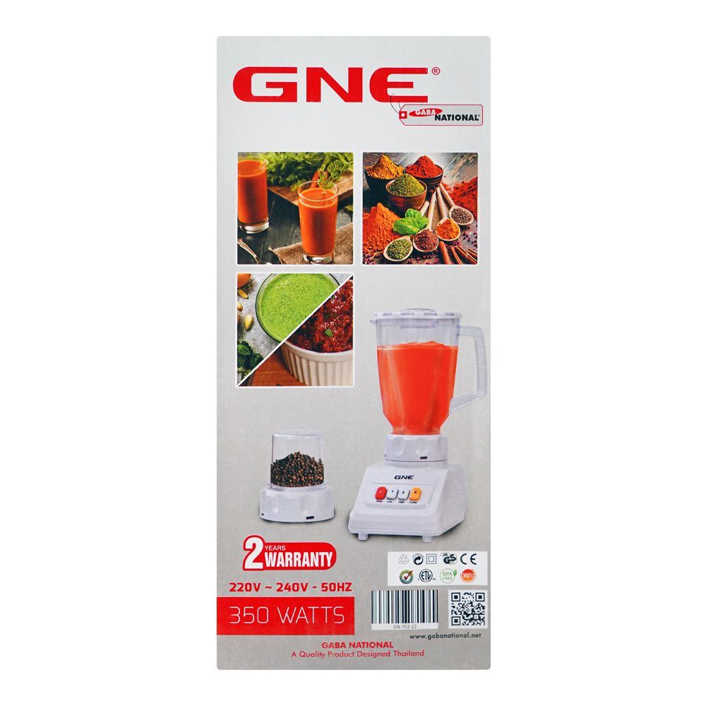 Gaba National 2-In-1 Blender & Grinder, 350W, GN-702-22 - Image 4