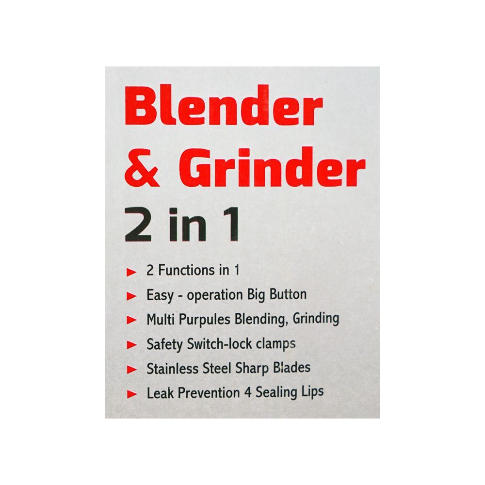Gaba National 2-In-1 Blender & Grinder, 350W, GN-702-22 - Image 5